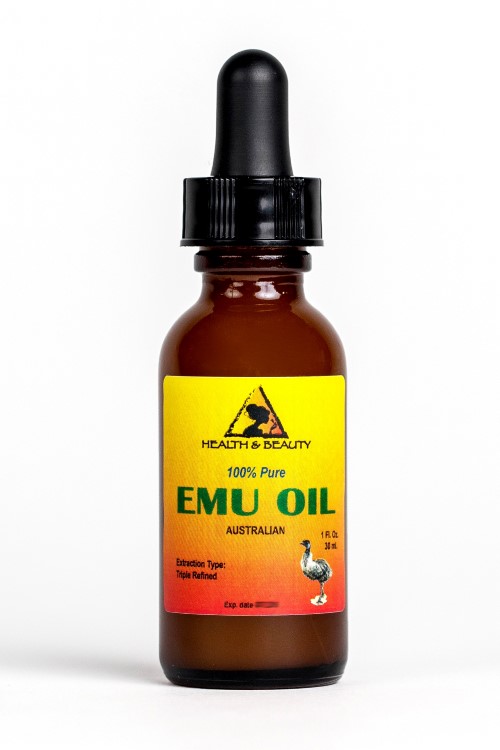 Emu oil australian organic triple refined 100 pure 1 oz with glass